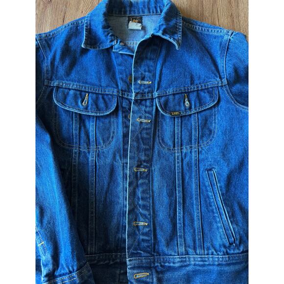 LEE Vintage Medium Wash Denim Jacket Size Medium - Picture 3 of 6